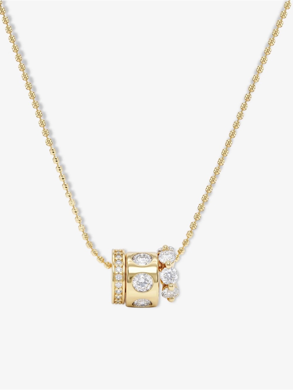 Melinda Maria Gold Pendant Necklace with Simulated Diamonds